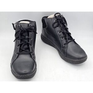 Clarks Boots Women 9.5M Caroline Park Ankle Bootie Black Lace Up Casual 26167702